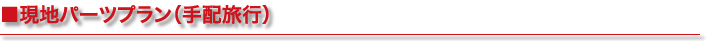 ■現地パーツプラン（手配旅行）